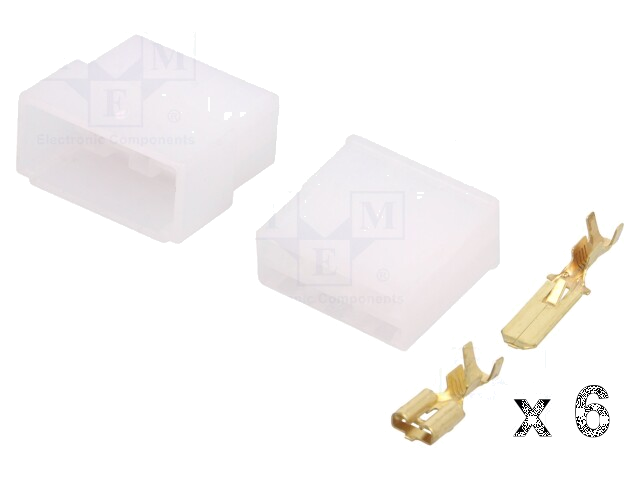 Connector: vlak; vrouwelijk/mannelijk; klemmen; voor draad Connector: vlak; vrouwelijk/mannelijk; klemmen; voor draad